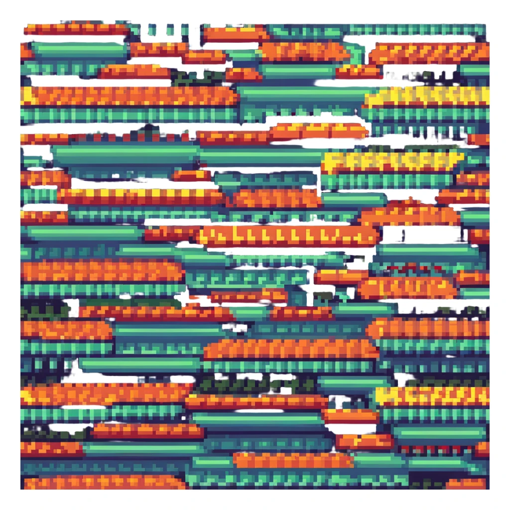 the name 'mohin' in pixel art style, bold and colorful, each letter distinct and playful sticker