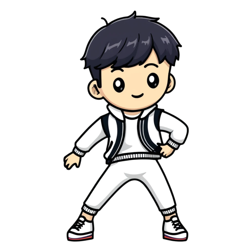 Lee Know from Stray Kids, K-pop dancer sticker
