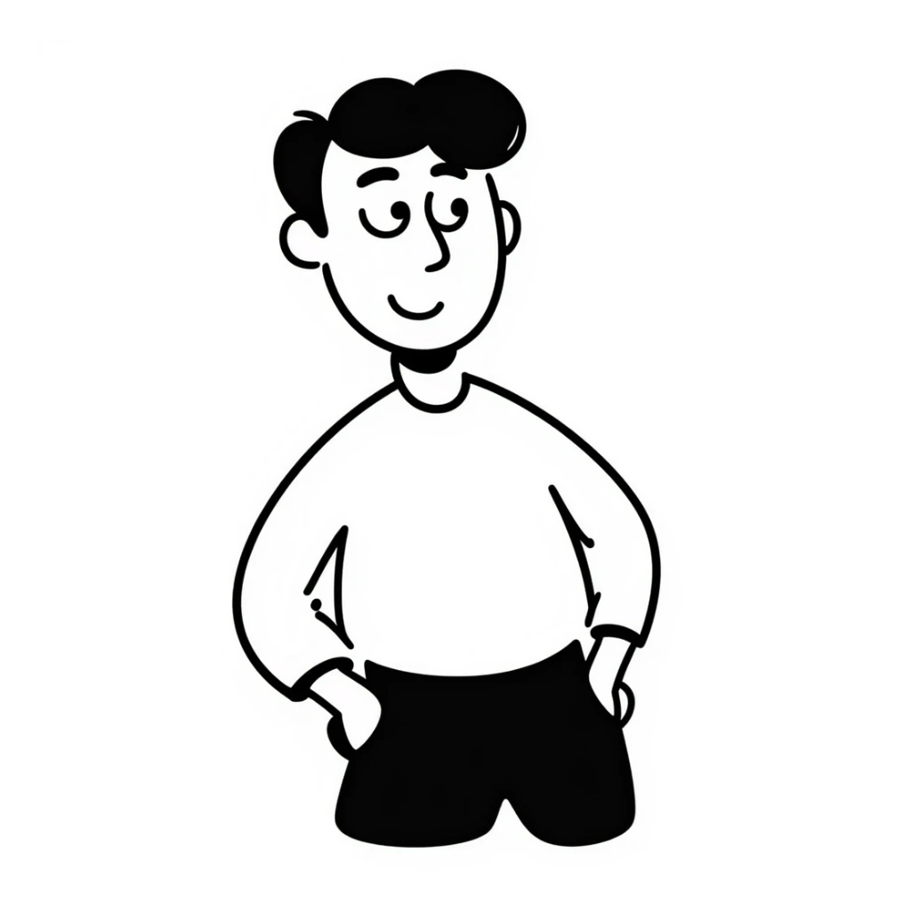 Recep İvedik character, comedic, recognizable, hand drawn doodle style sticker