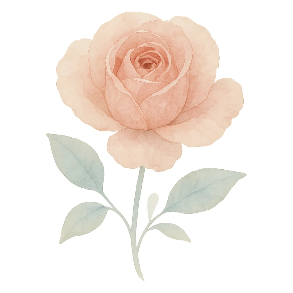 close-up of a detailed rose, soft color transitions, intricate petal textures, expressive form sticker