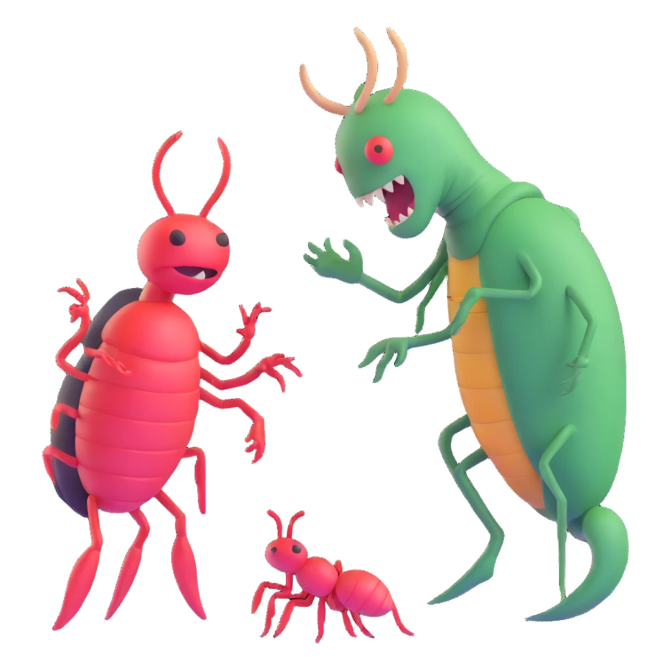 Sung Jin Woo confronting the ant king monster on Jeju Island sticker