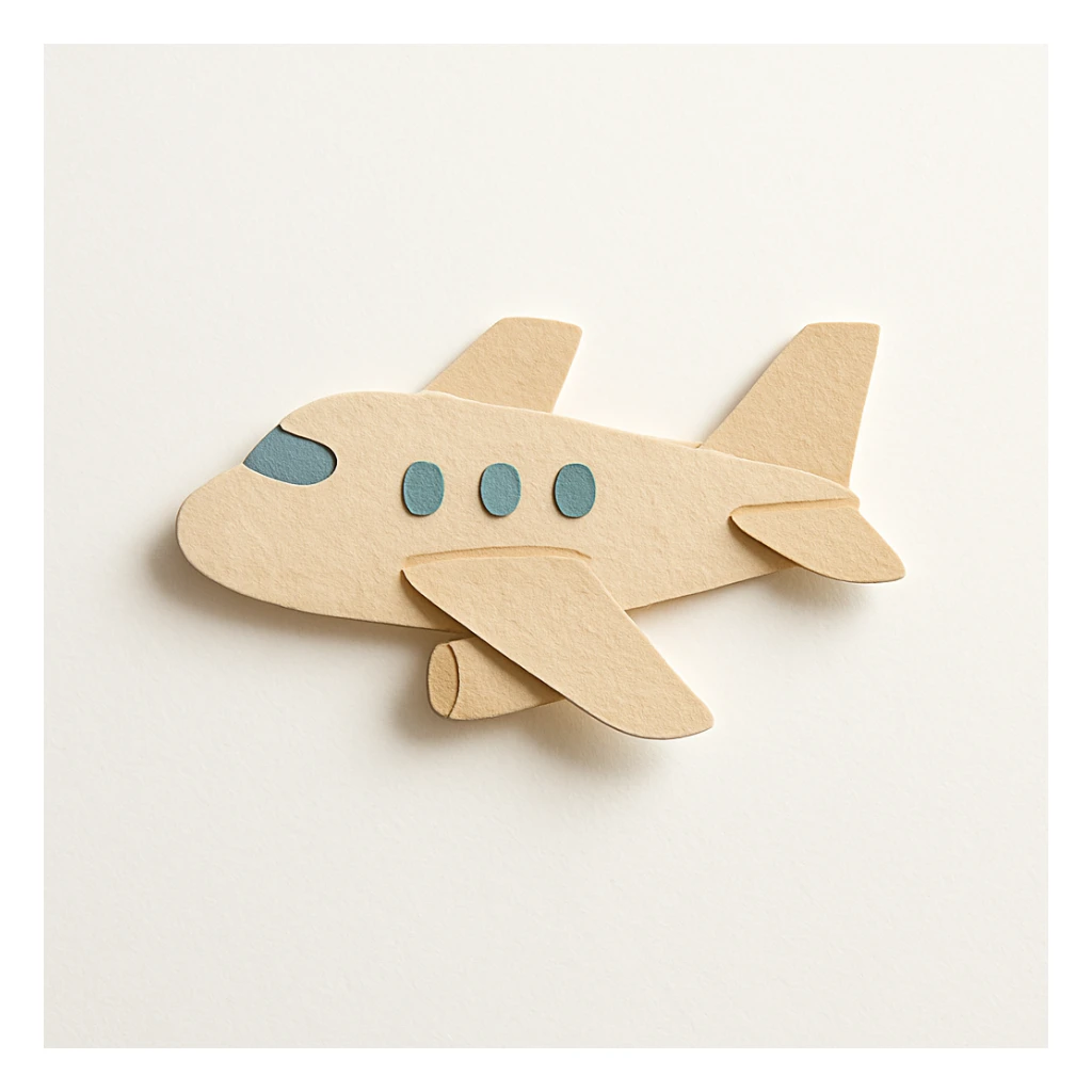 beige airplane sticker