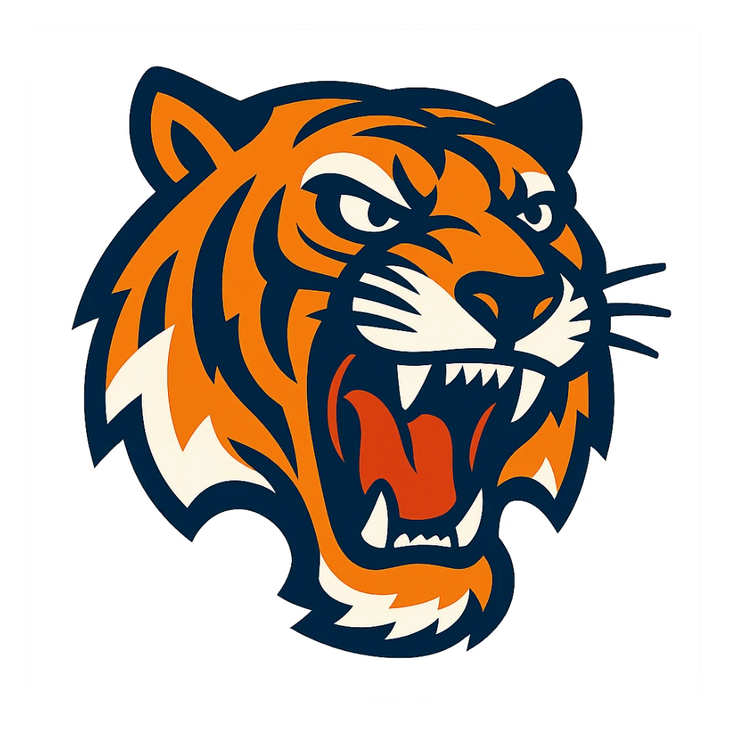 Detroit Tigers roaring tiger head sticker