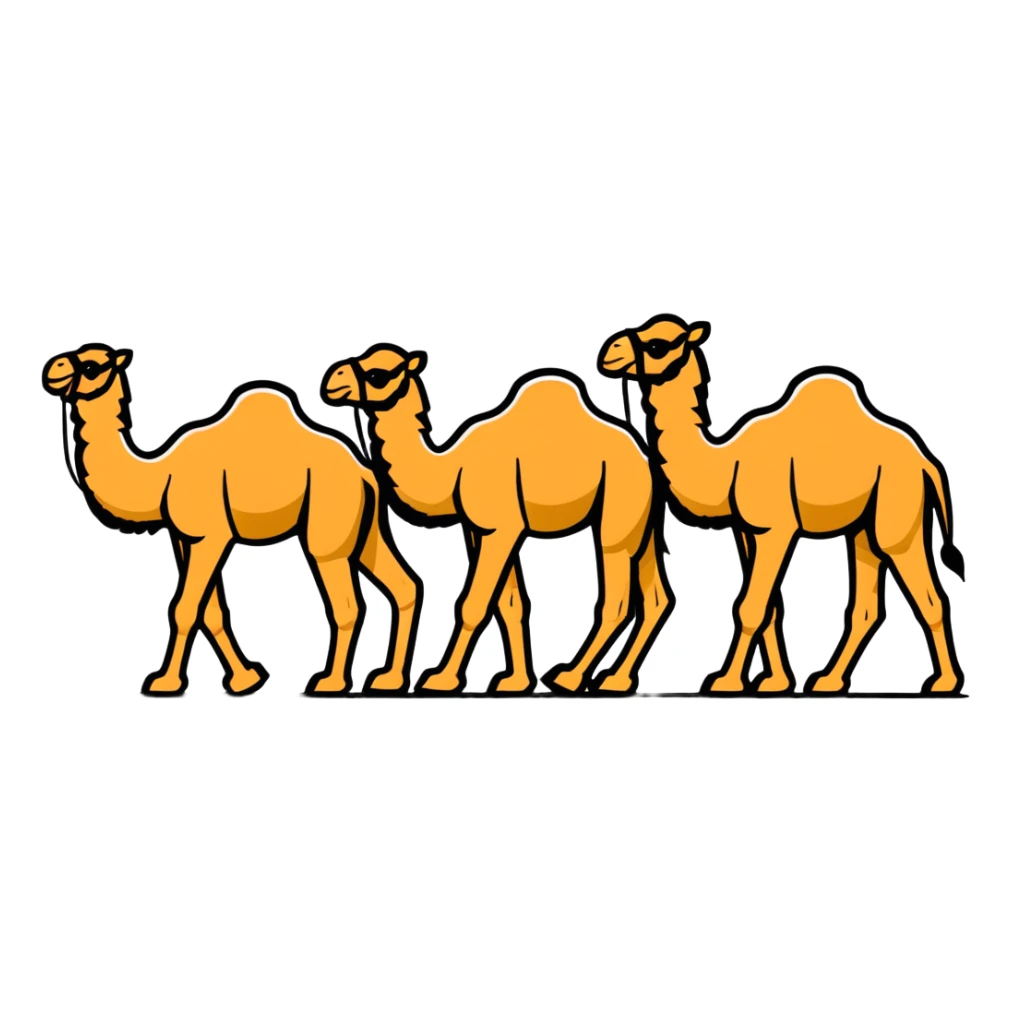 group of camels sticker