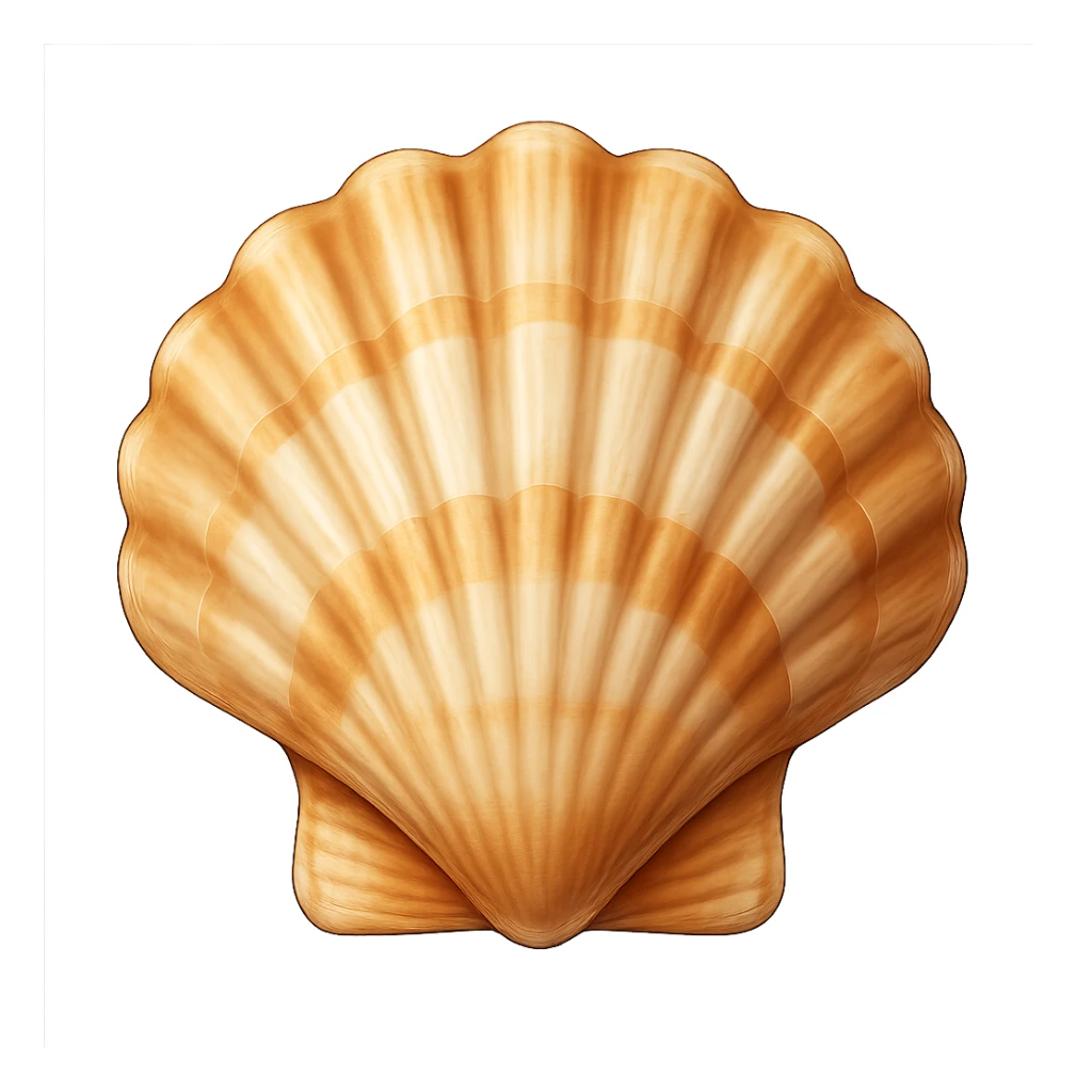 Детализированный емодзи ракушки на пнгфоне без фона sticker
