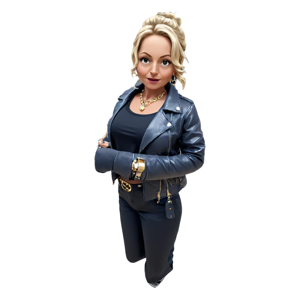 blonde girl with jewelry style sticker