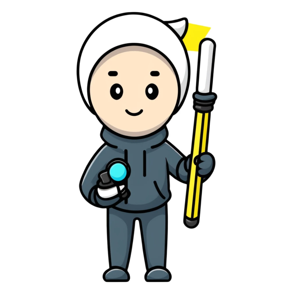 K-pop fan with light stick sticker