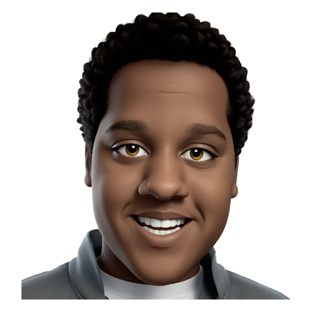 smiling boy by window sticker