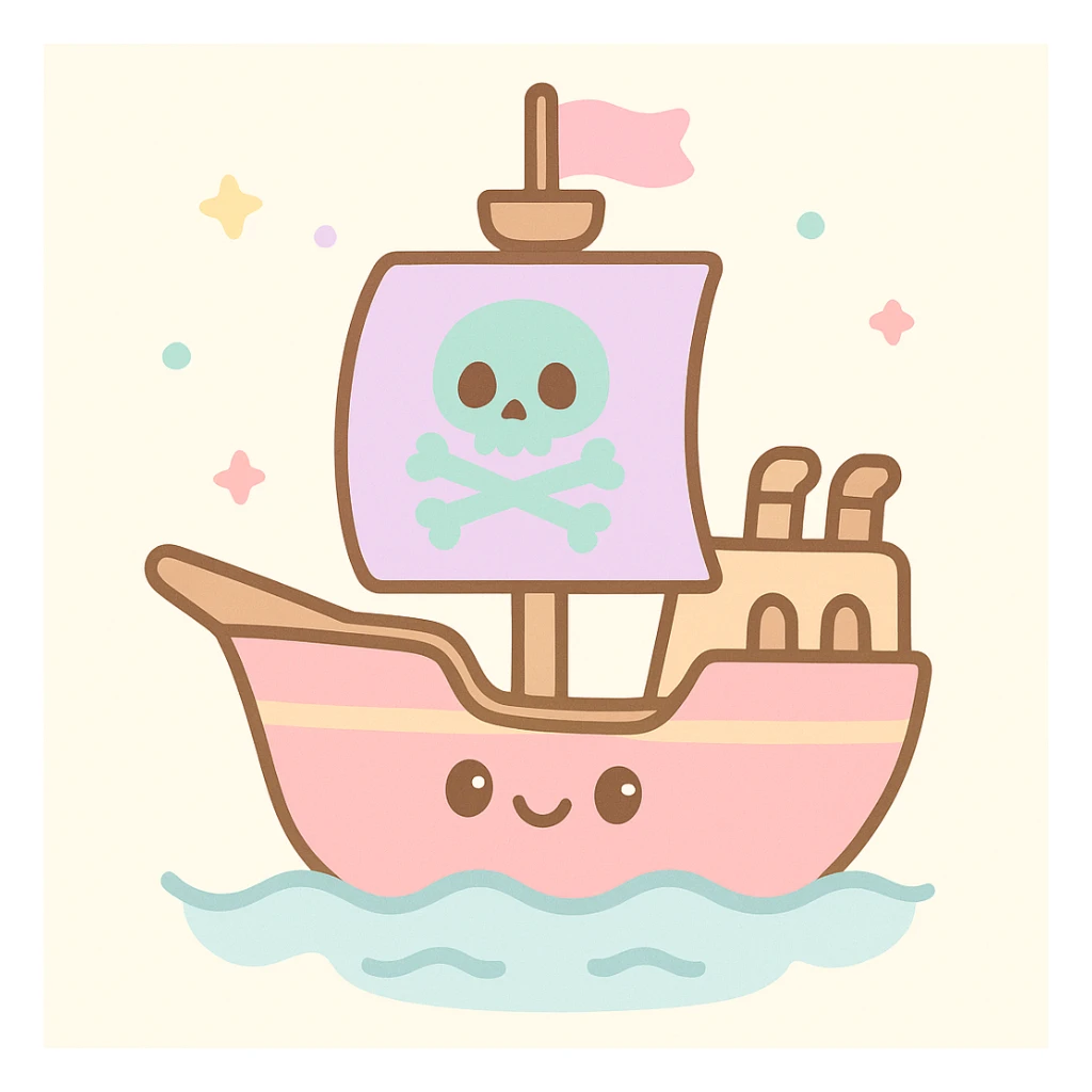 pirate ship sticker