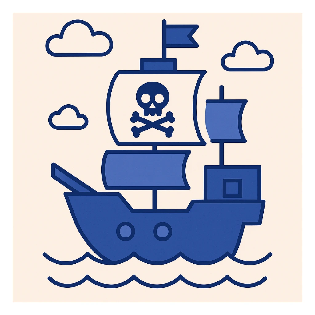 pirate ship sticker