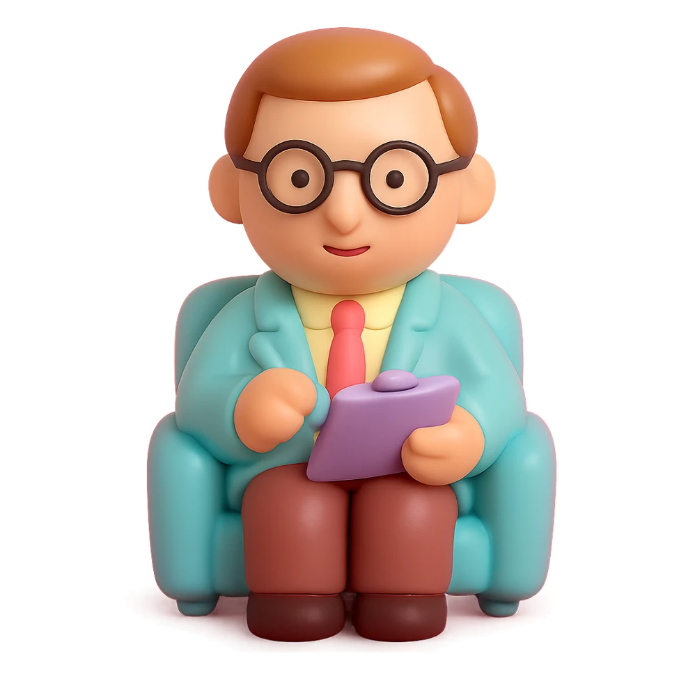 therapist vinyl figure sticker