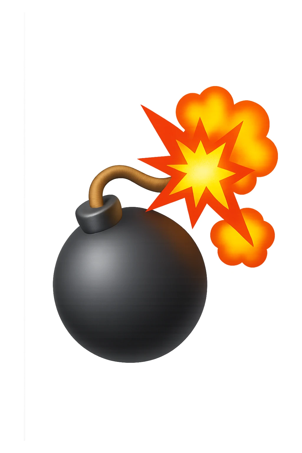 emoji stile iphone di una bomba che esplode sticker