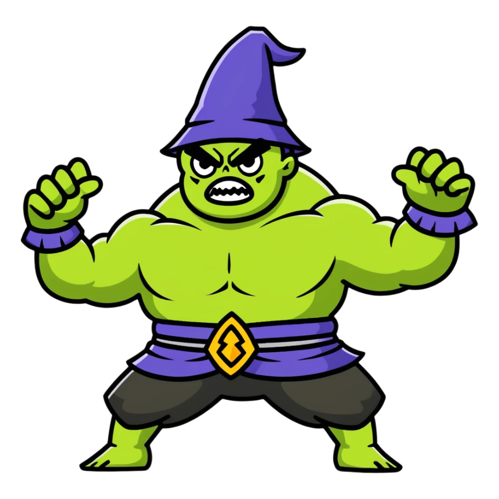 Sukuna from Jujutsu Kaisen battling a wizard sticker