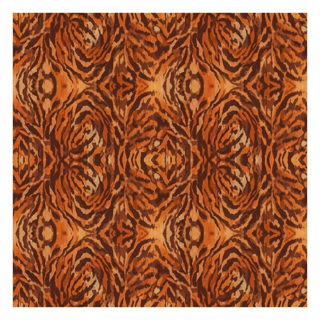 tiger print pattern in autumn colors, orange brown beige palette, abstract seamless texture, bold stylish background sticker