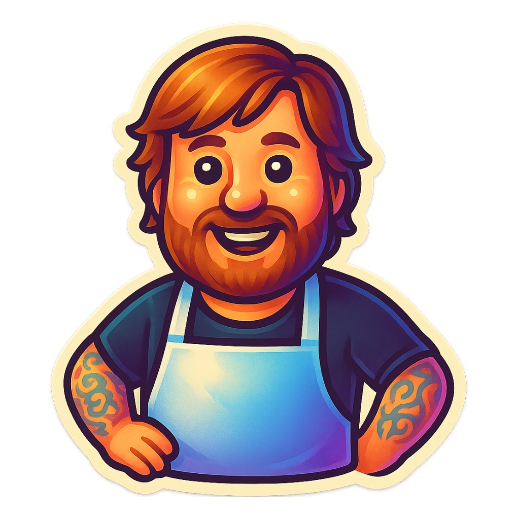 Create an emoji based on this person's appearance. Use a fun, expressive style suitable for emoji, in a retro stickers style. sticker
