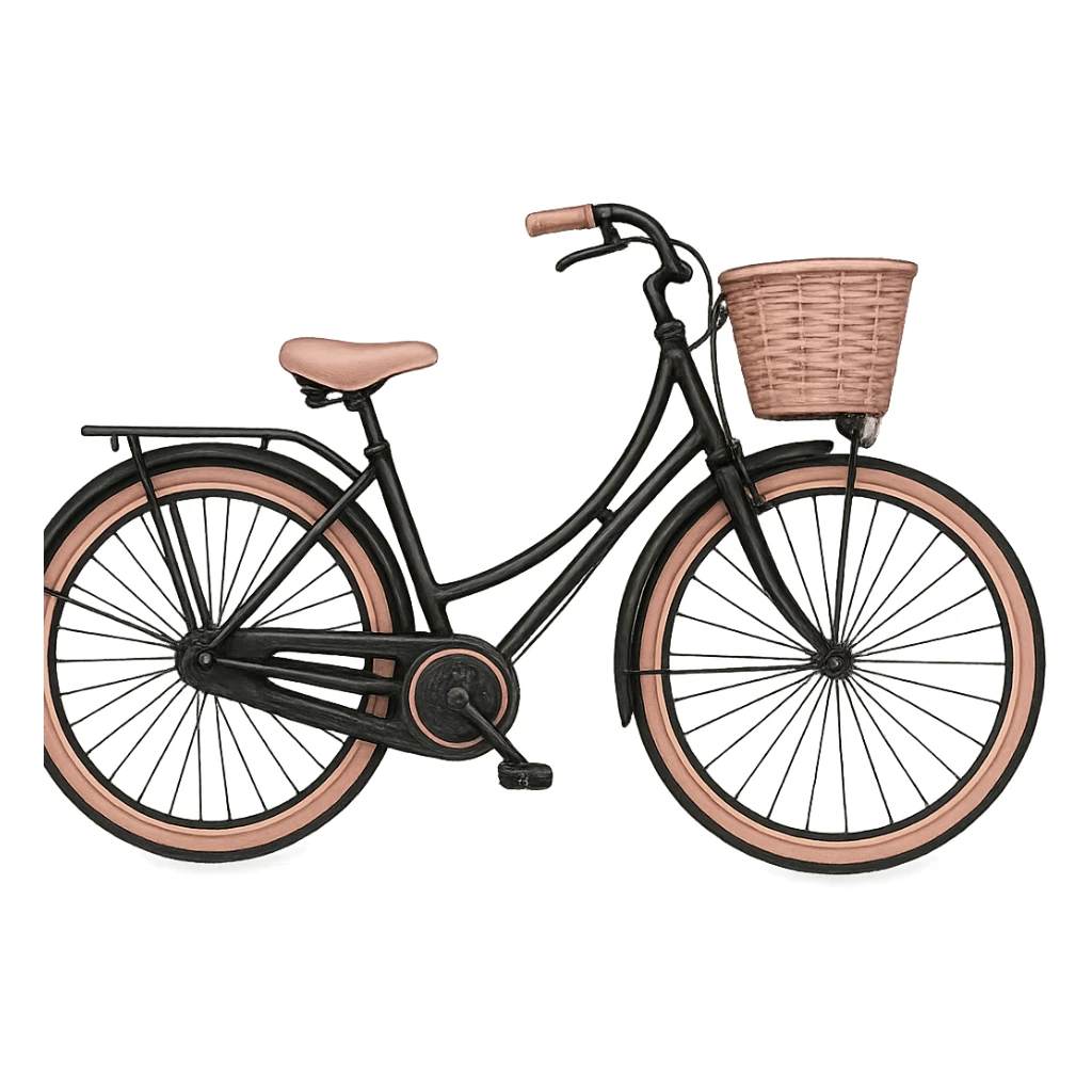 black and pink vintage bicycle sticker