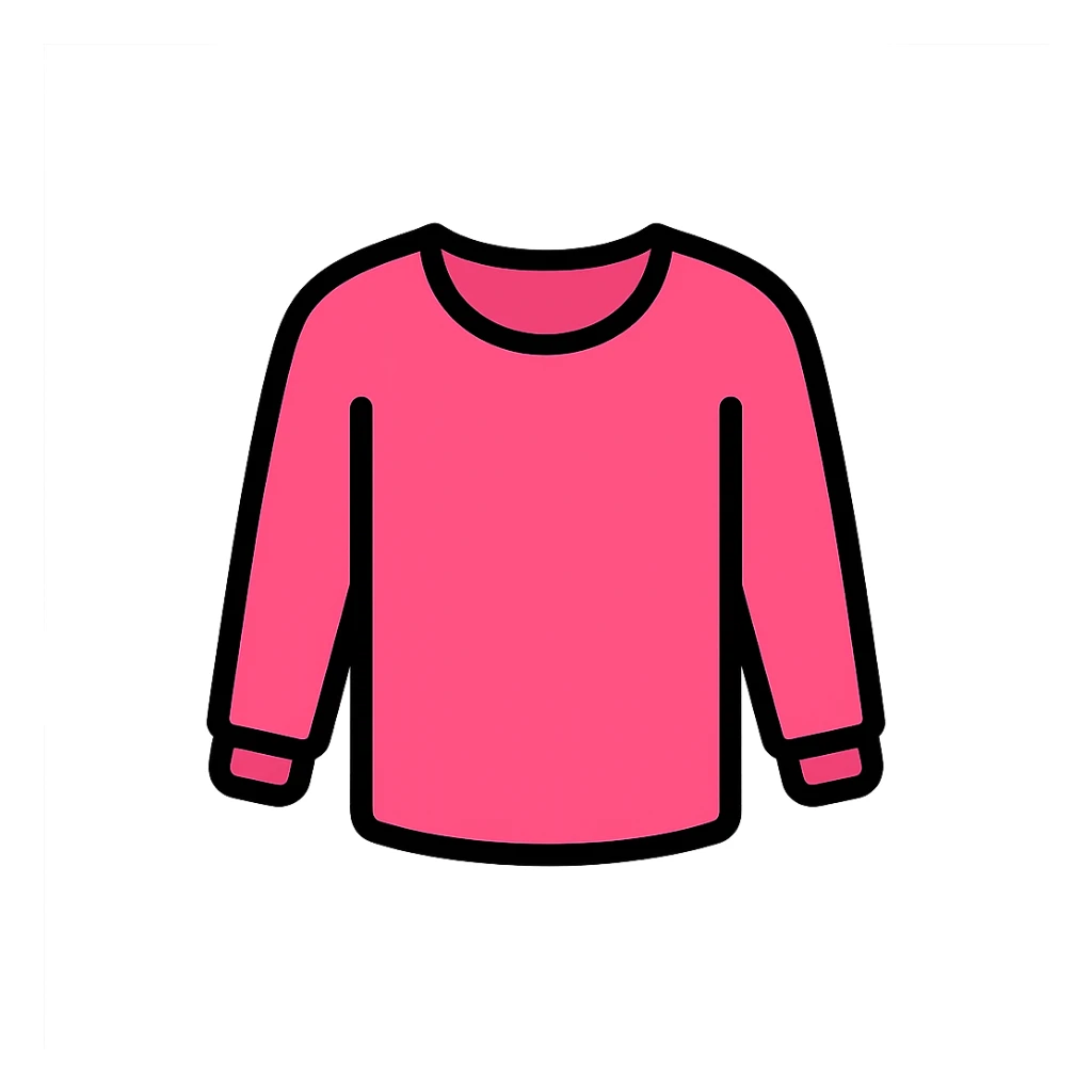 long-sleeve pink shirt icon sticker