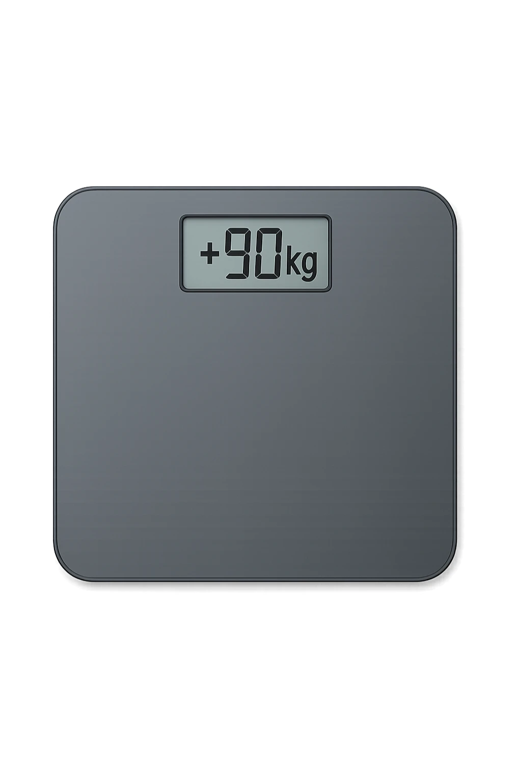 Bilancia pesa persone con scritto +90kg sticker