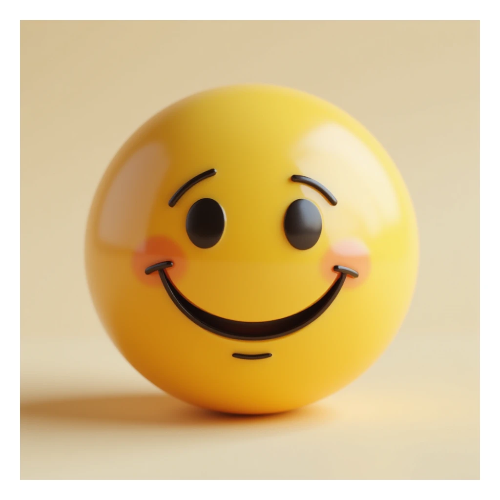 realistic smiley face with a human-like chest, humorous and light, not explicit, photorealistic emoji style sticker