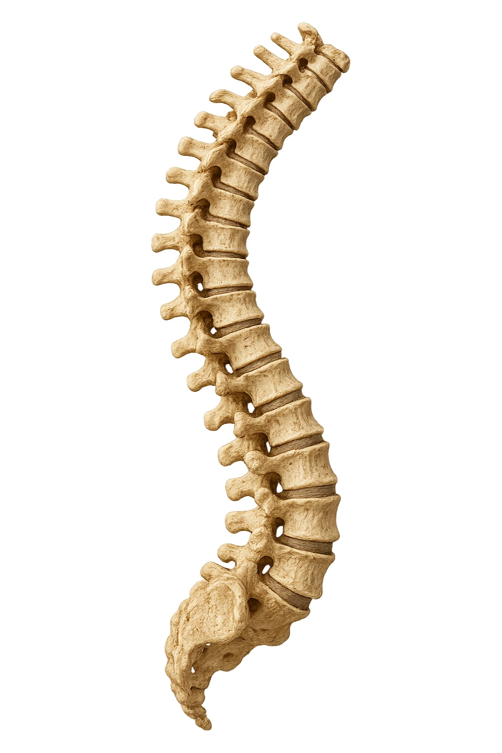 spina dorsale anatomica umana storta, iperrealistico 4k sticker