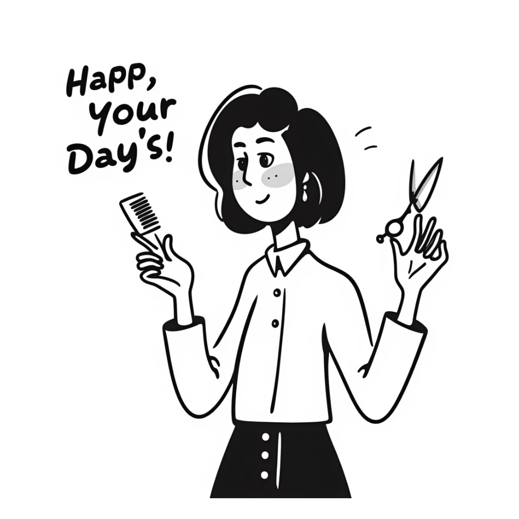 hair salon marketing flyer style, special promotion sticker