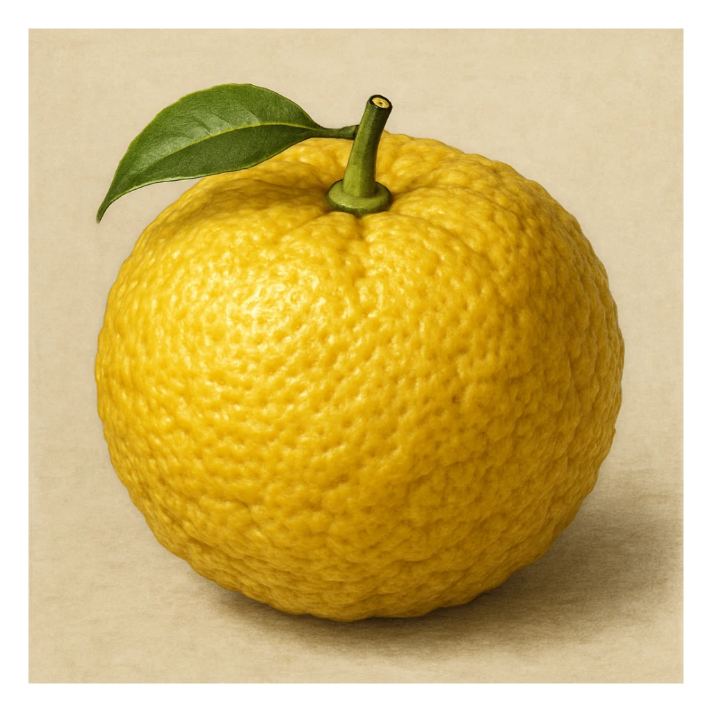 yuzu fruit, realistic style, detailed texture sticker