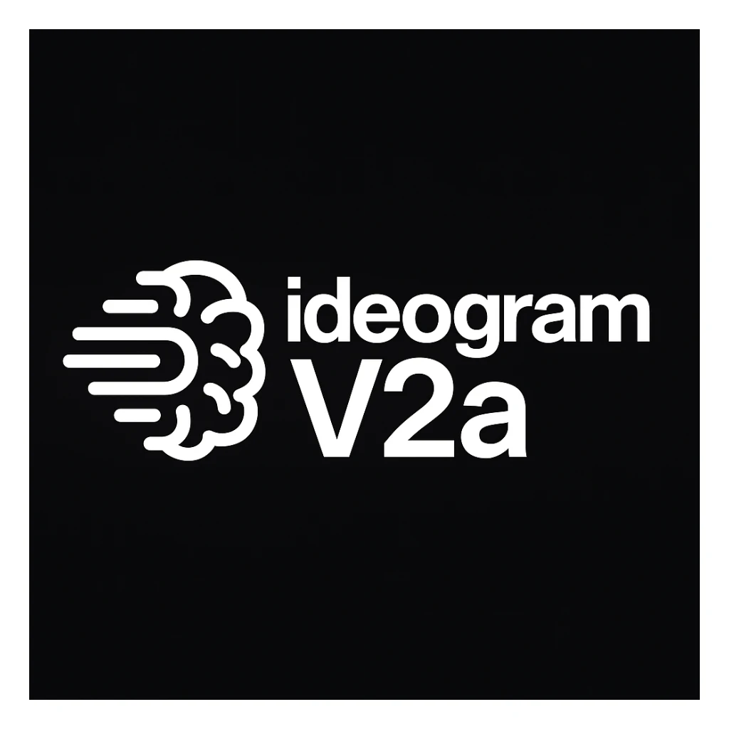 recreate this logo with text of "ideogram V2a", MAKE IT FIT IN SQAURE  sticker