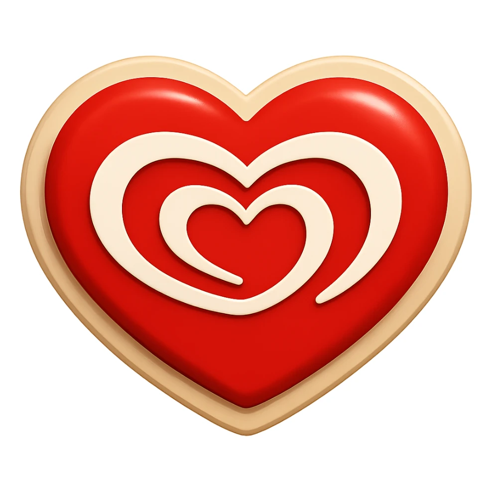 Create a sticker of Wall’s ice cream logo heart gently pulsing animation frame 3, largest size, transparent background, no text, suitable for presentation. sticker
