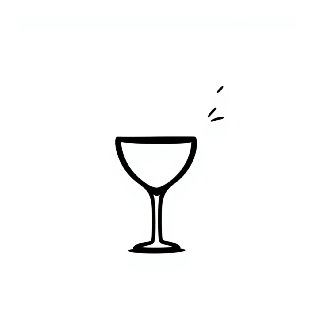 A wine glass icon sticker