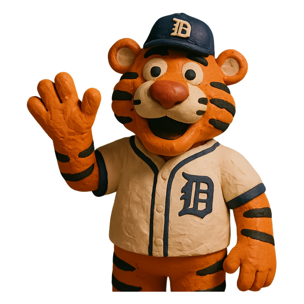 Detroit Tigers mascot sticker