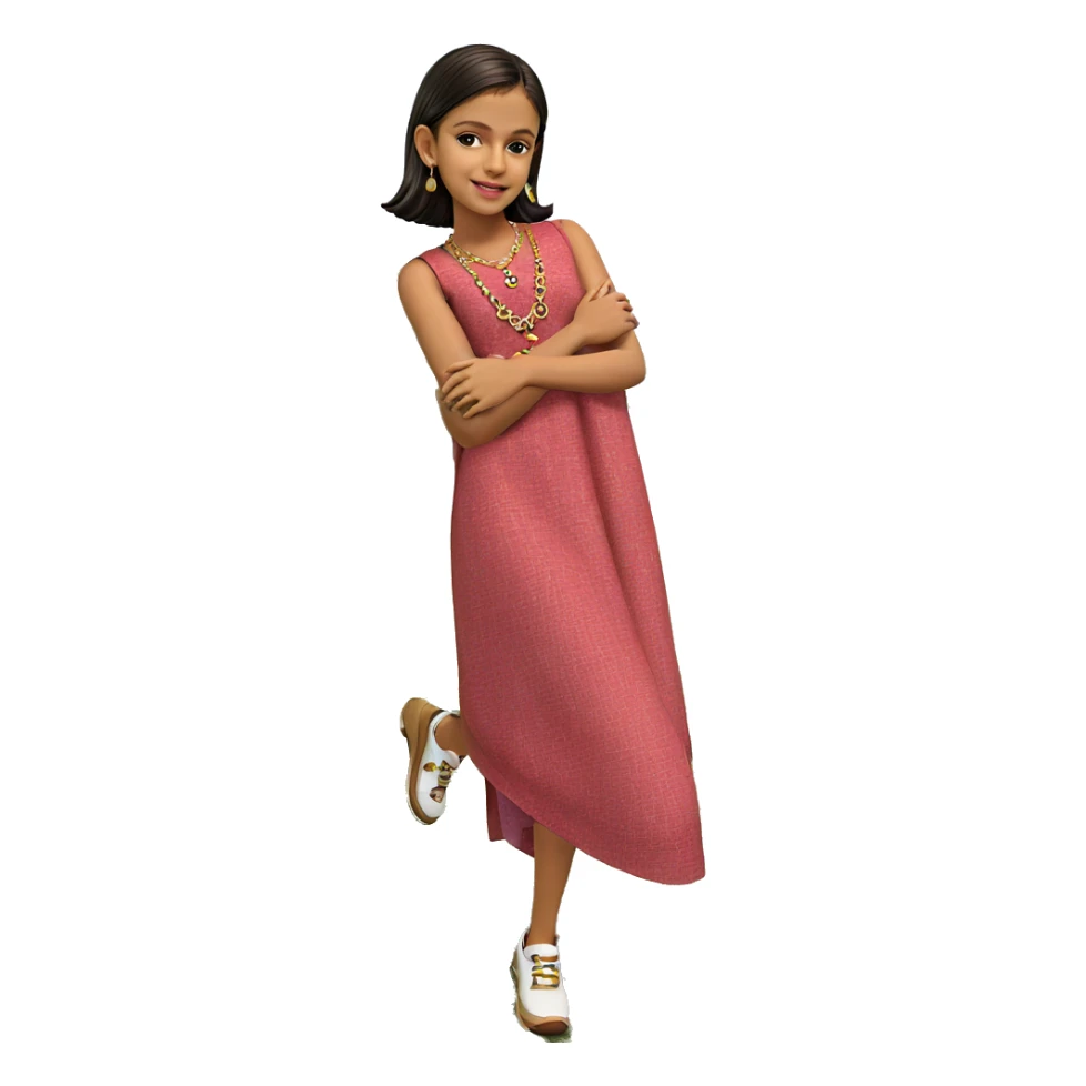 girl in nature with jewelry sticker