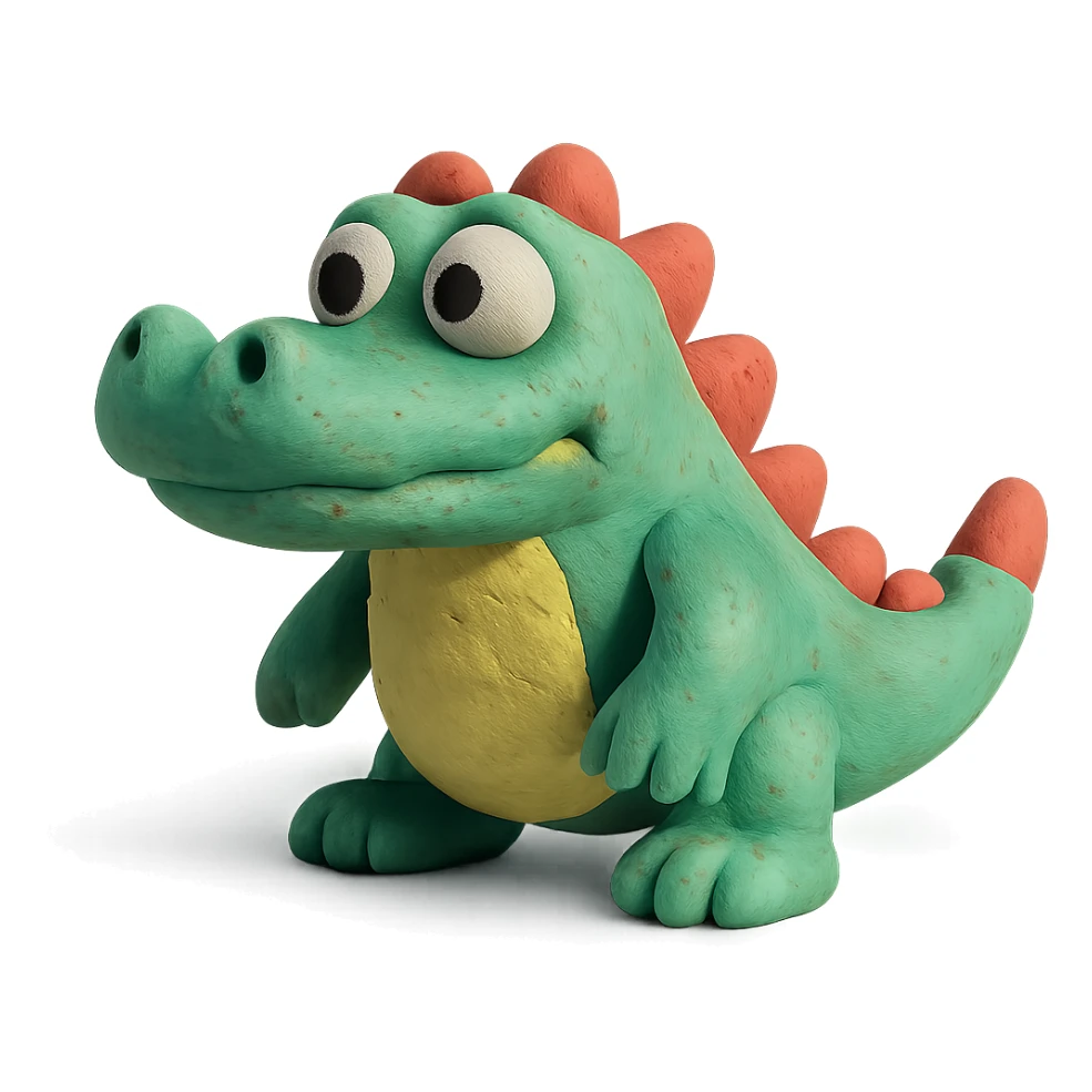 bambardino crocodilo in claymation style sticker