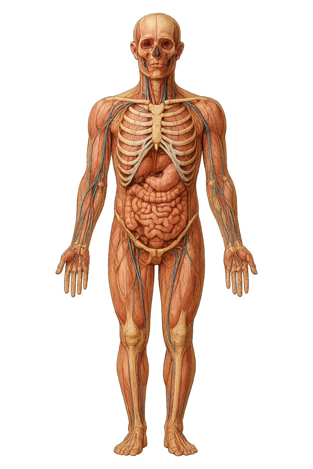 corpo umano anatomico con schiena piatta sticker