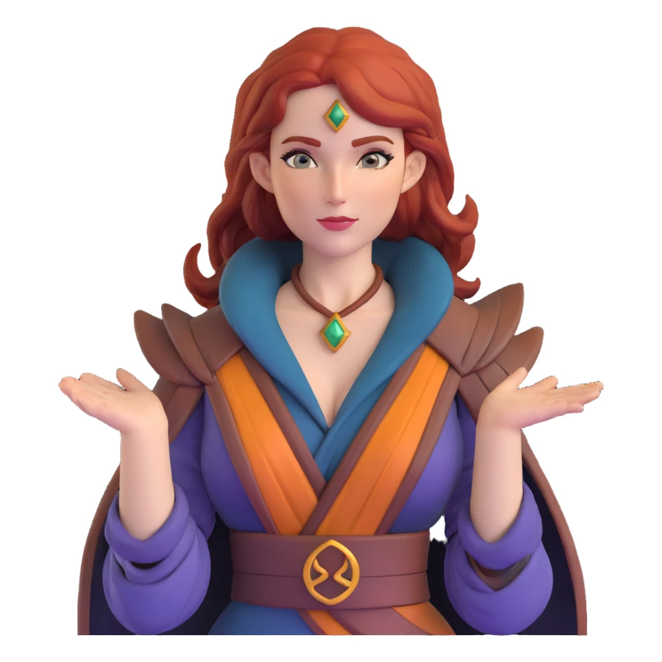 Triss Merigold sorceress with auburn hair sticker
