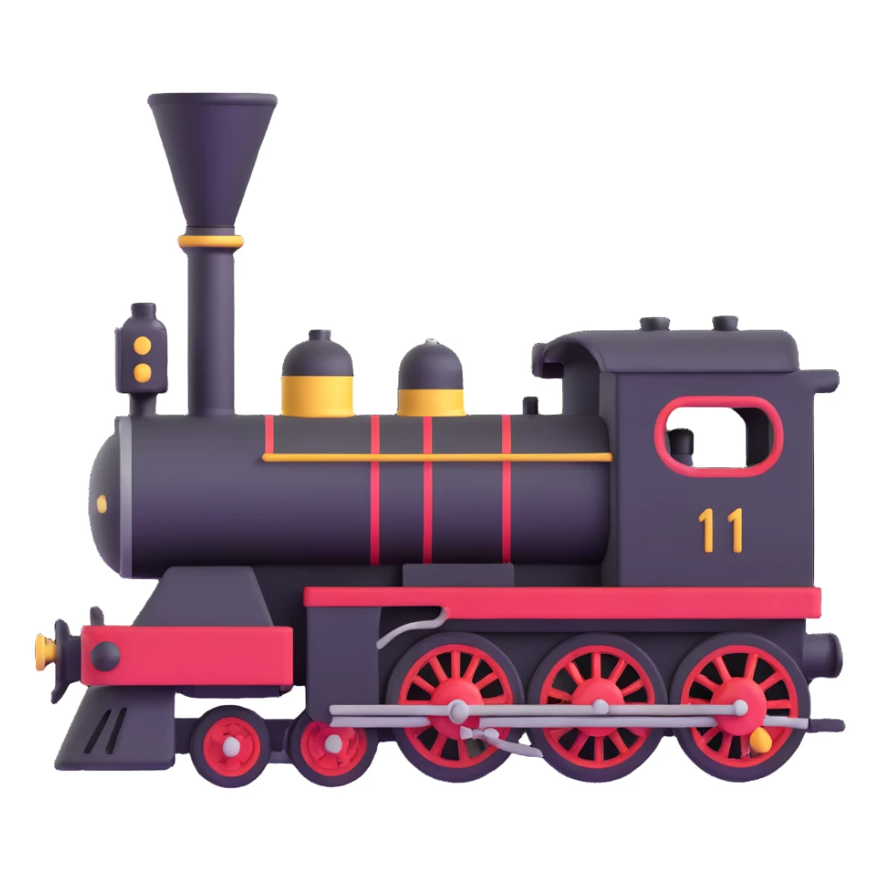 antique locomotive sticker