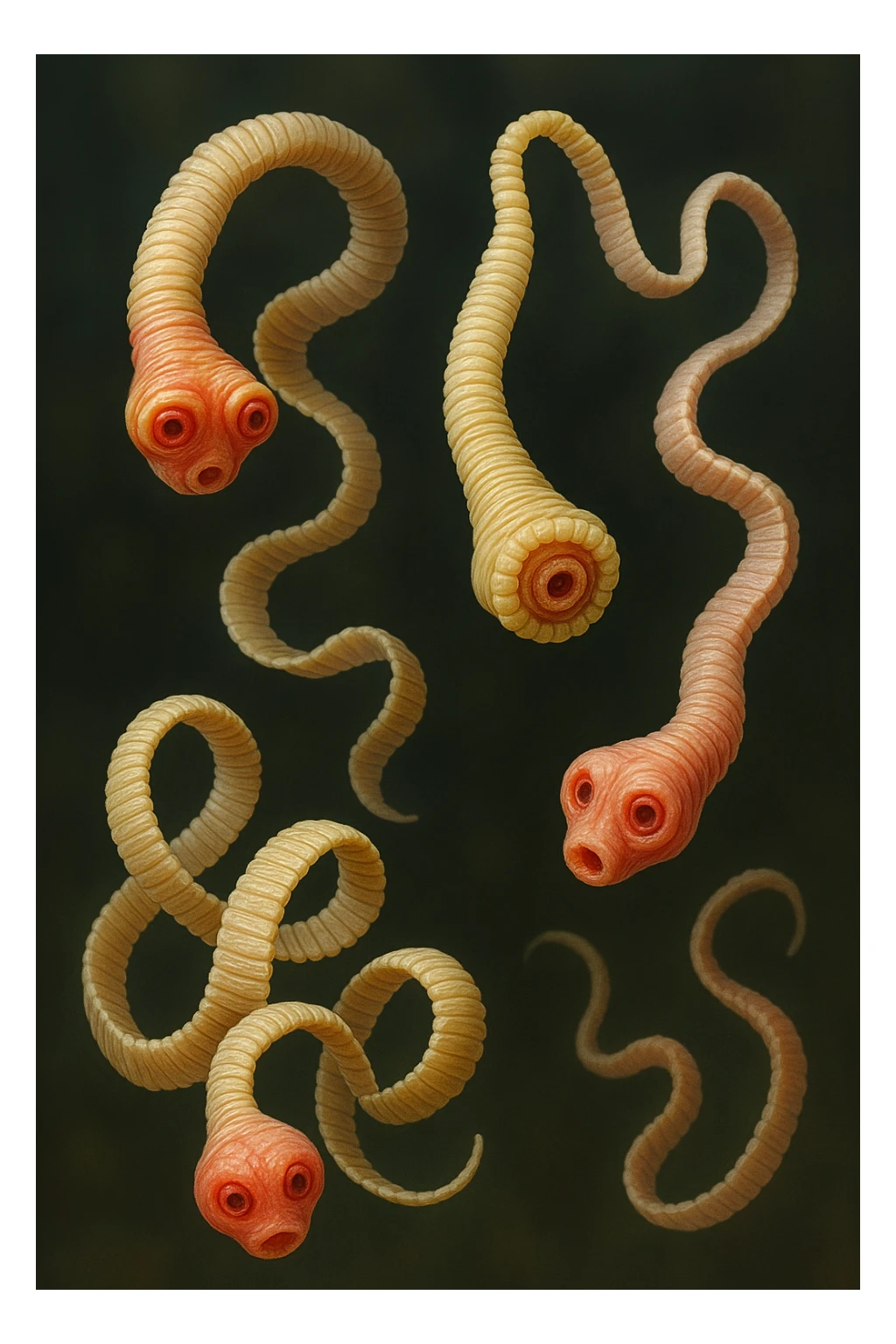 PARASSITI COME LA TENIA FLUTTUANO IN ARIA IPERREALISTICI sticker