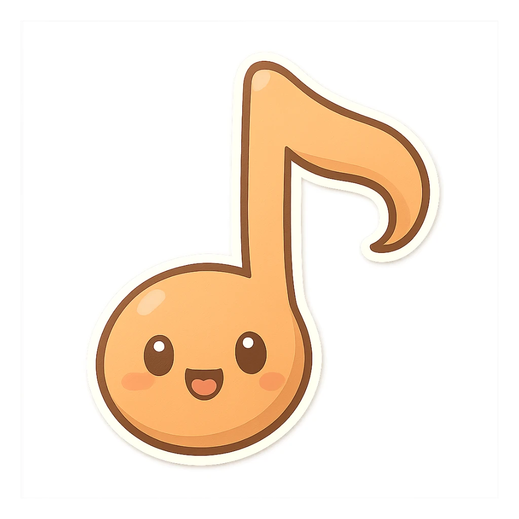 musical note sticker