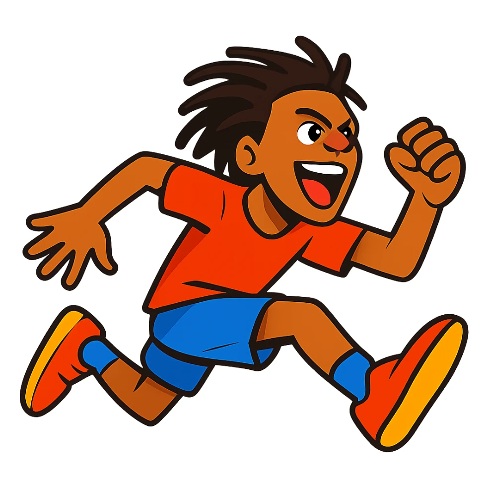 dynamic pose of IShowSpeed with bright palette sticker