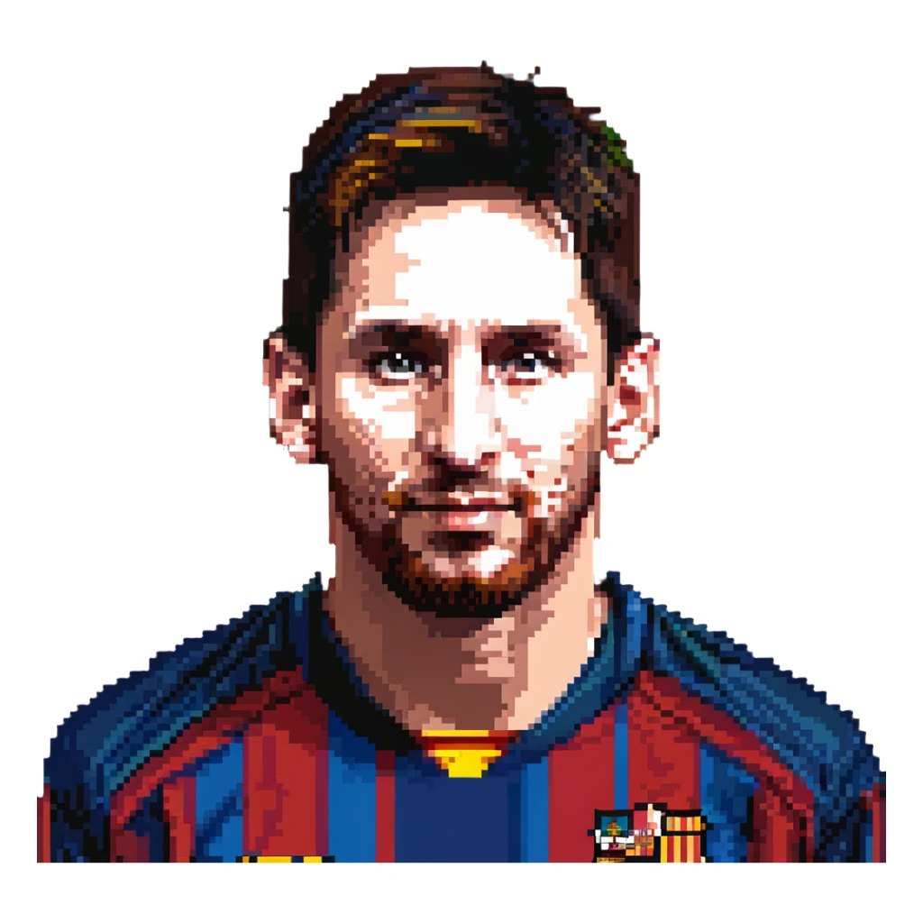 portrait of Lionel Messi sticker