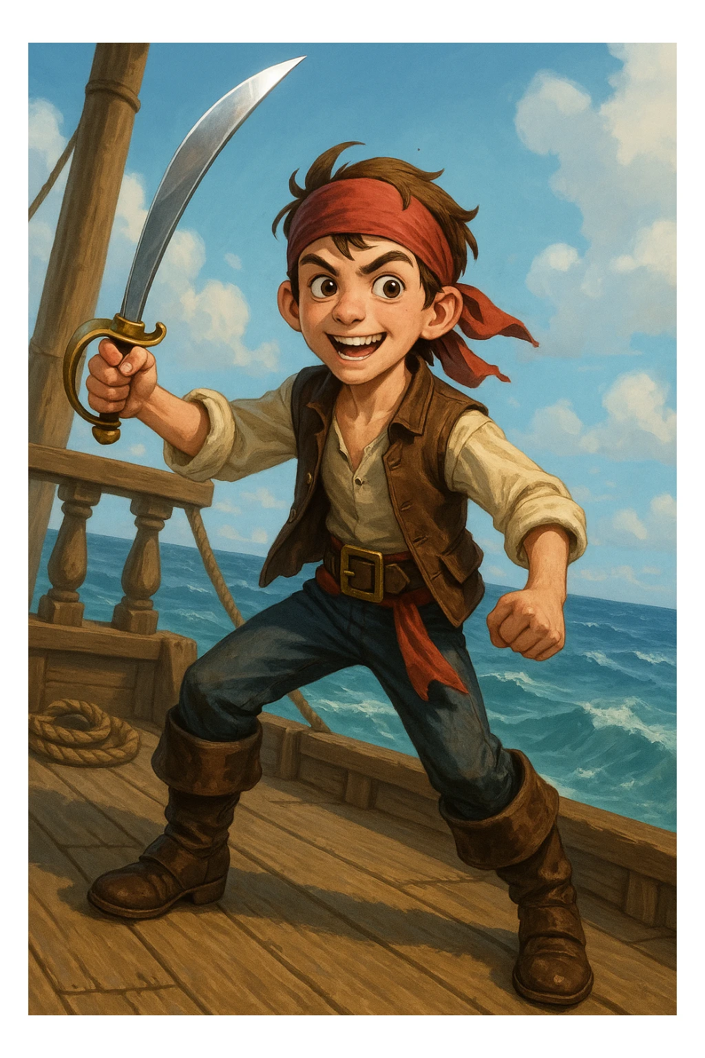 Un pirate ados de 14 ans qui adore combattre en épée sticker