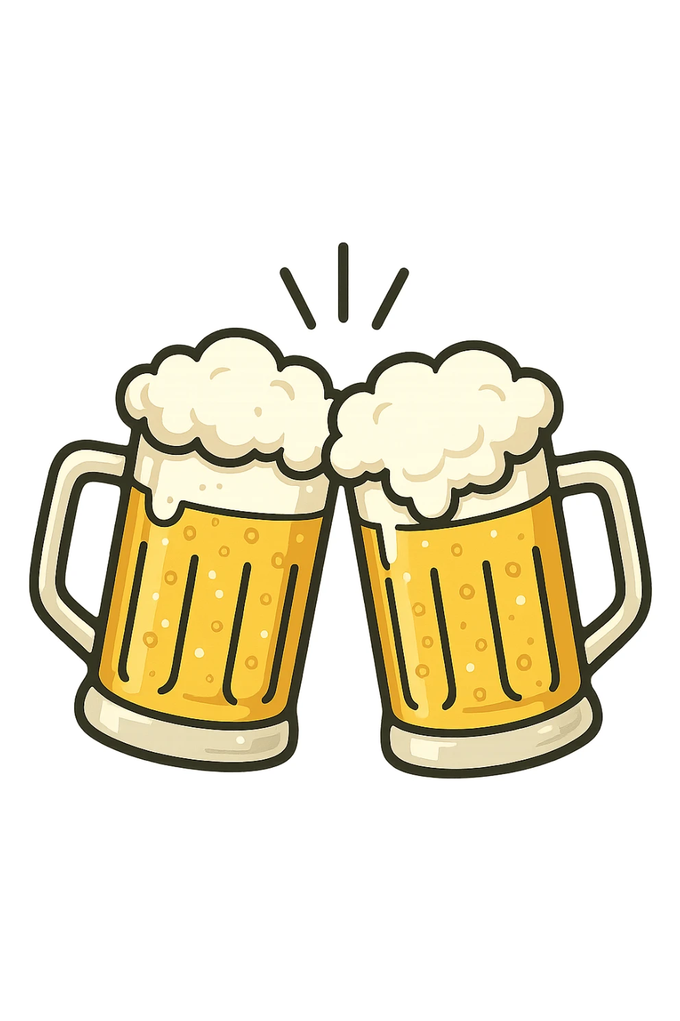2 drink che fanno brindisi di birre sticker