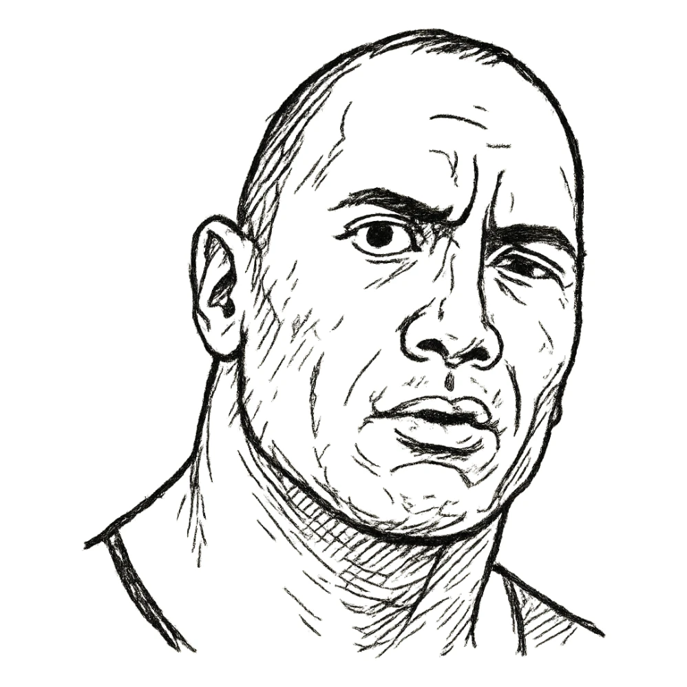 the rock meme, Dwayne Johnson's iconic raised eyebrow expression, humorous, meme style sticker