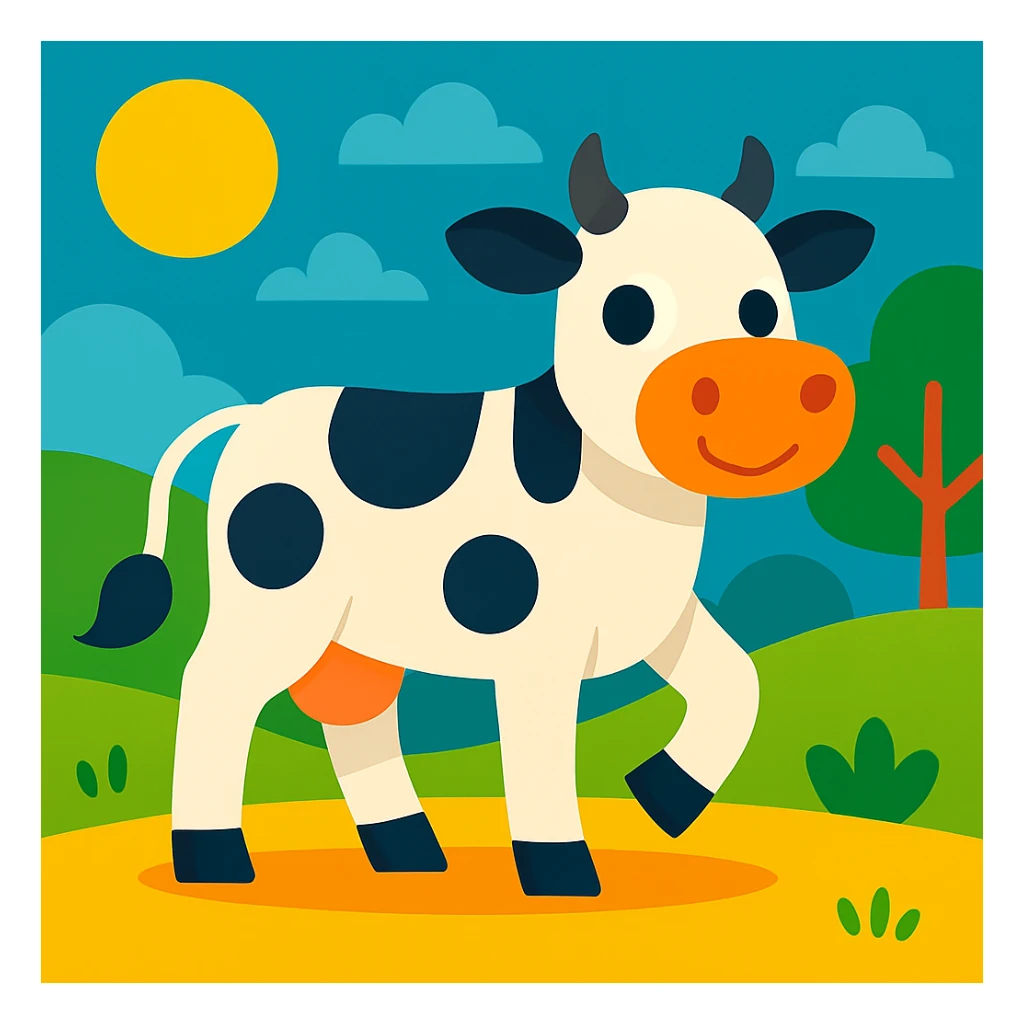 Cow sticker
