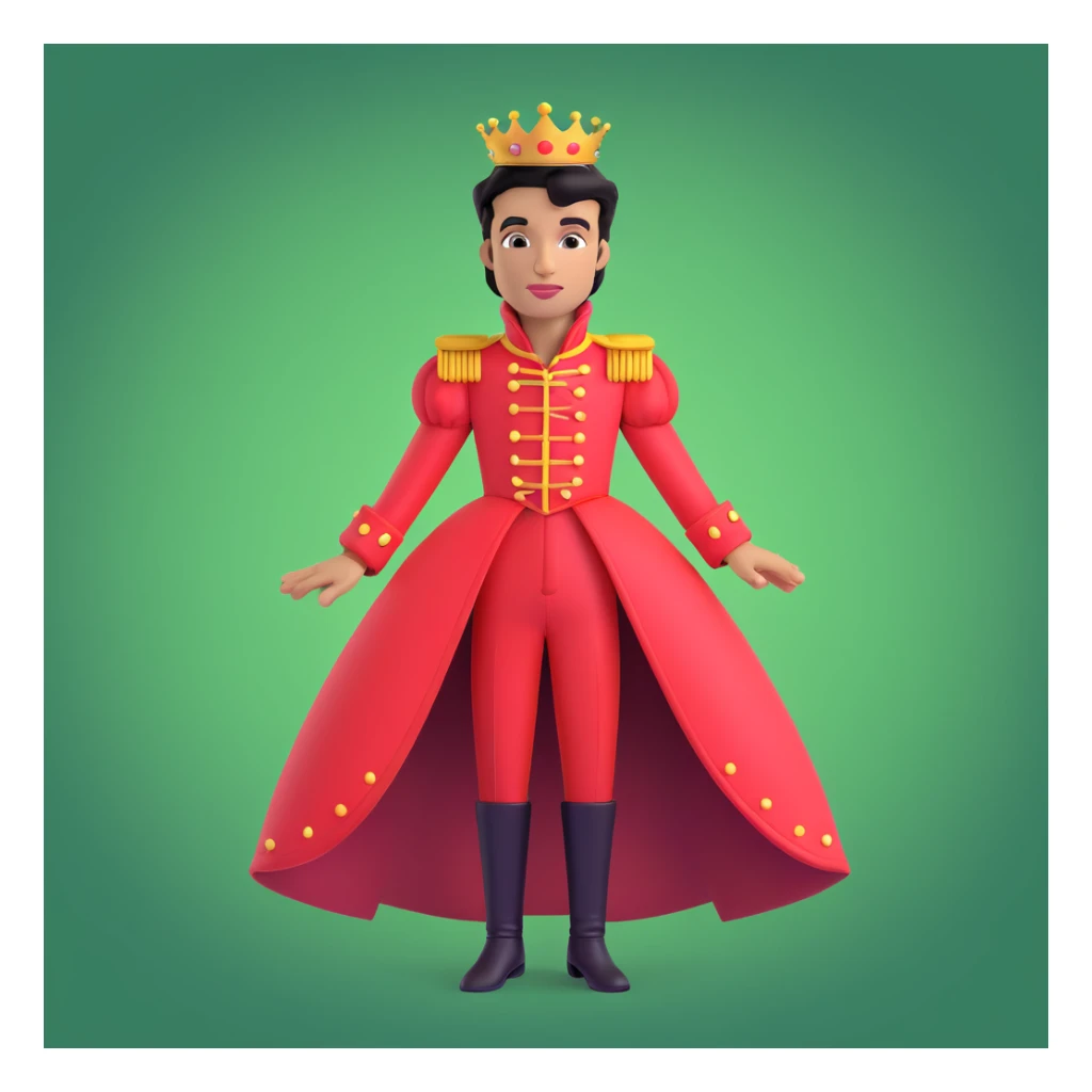 prince in red dress, royaqle background sticker