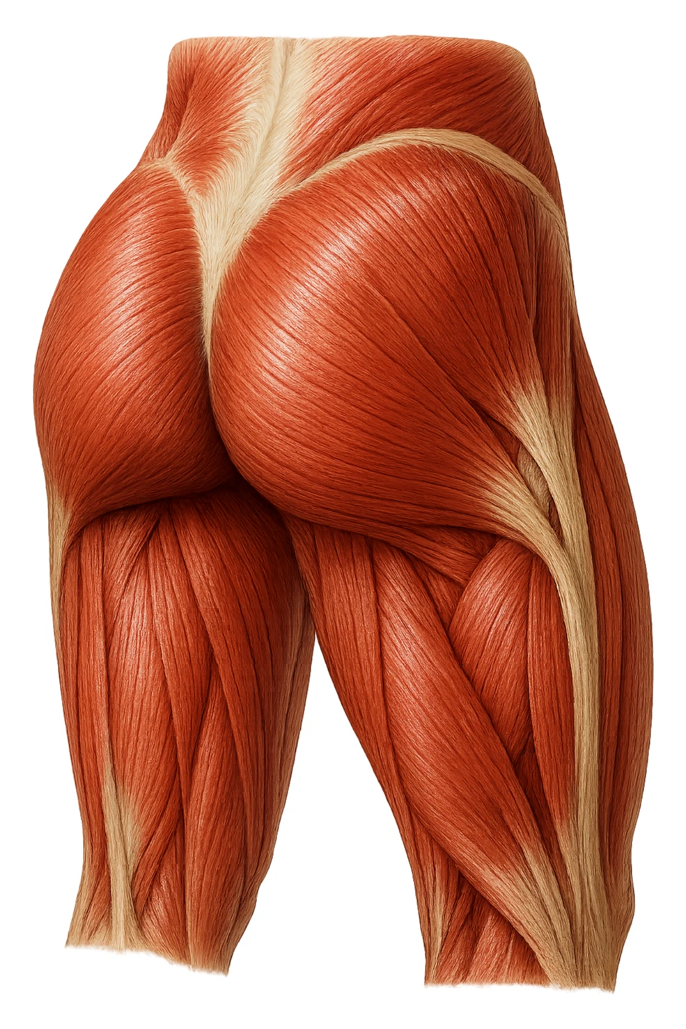 MUSCOLI ANATOMICI DI GLUTEI UMANI, IPERREALISTICI 4K sticker