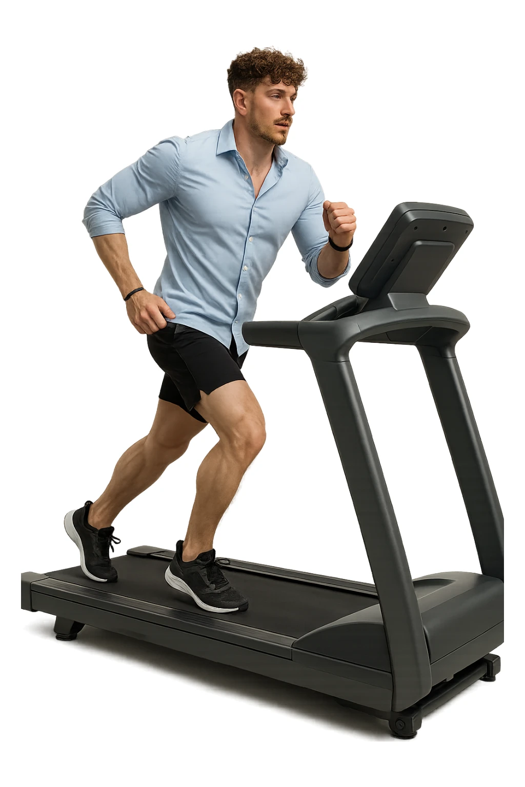 Uomo che sta facendo cardio correndo sul tapis roulant sticker