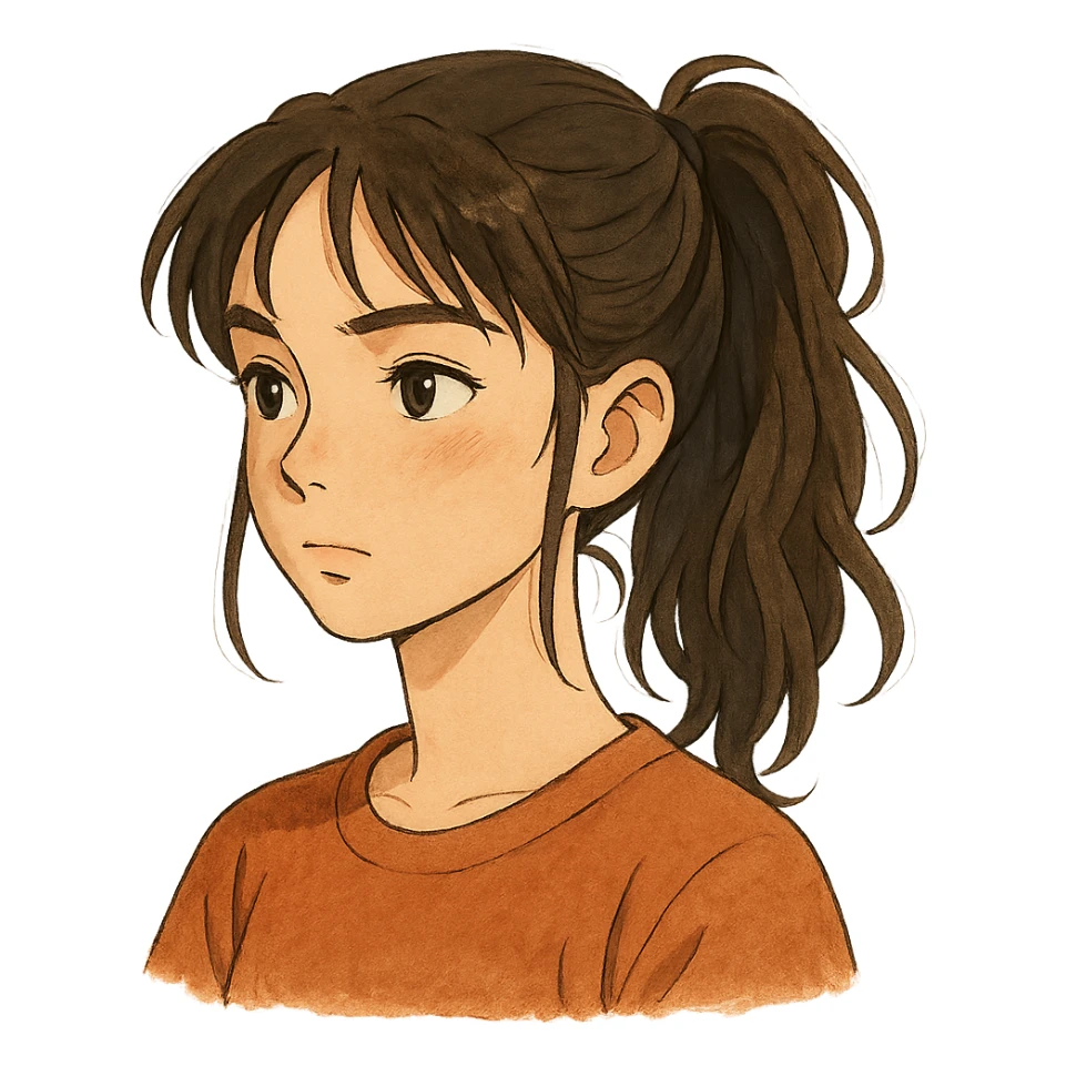 Asian girl with hairstyle like Tate McRae sticker