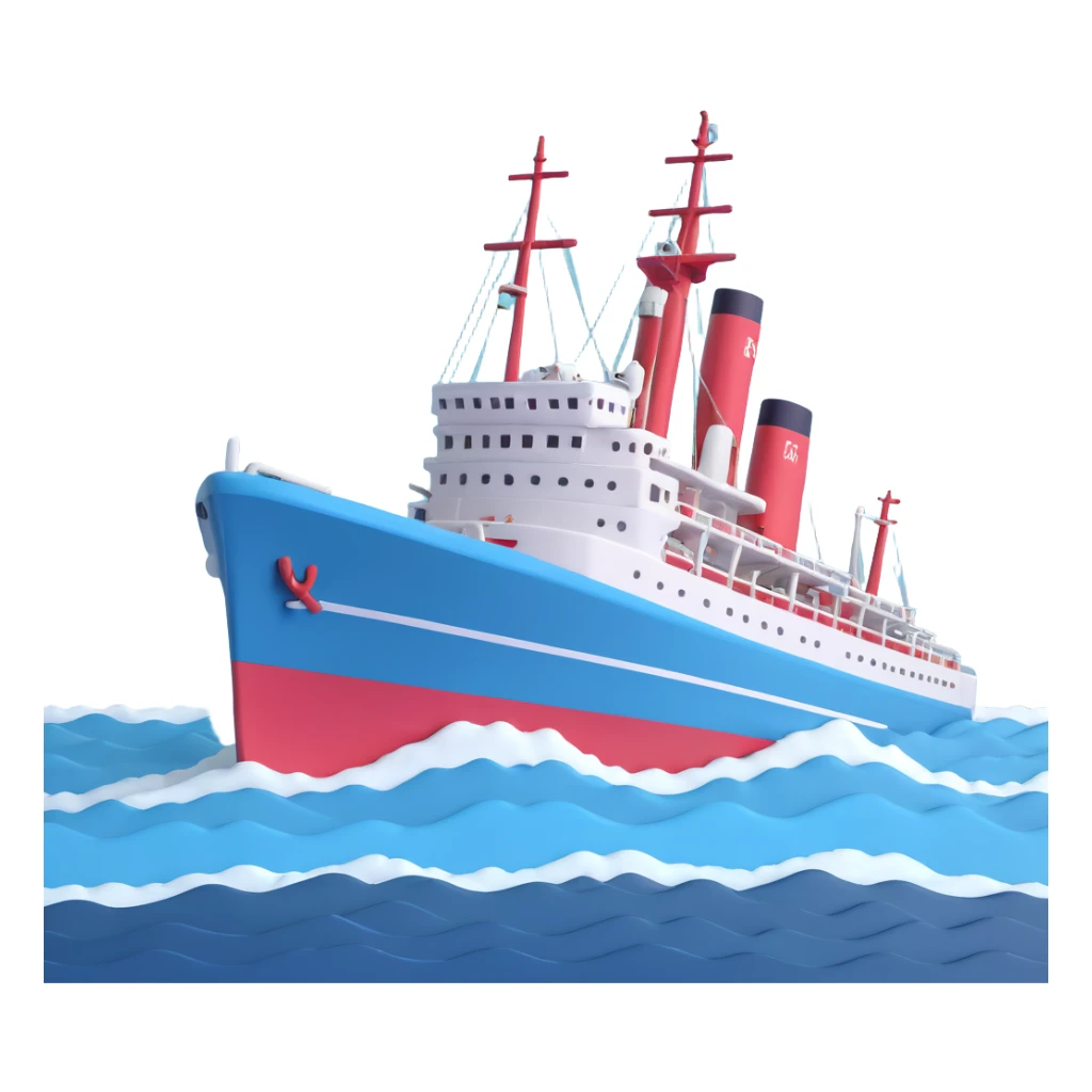 Old Soviet marine geology ship struggling in violent stormy ocean waves sticker