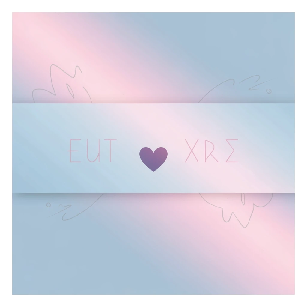 pastel emo banner with a heart accent, cute, expressive, minimal, variation 3 sticker