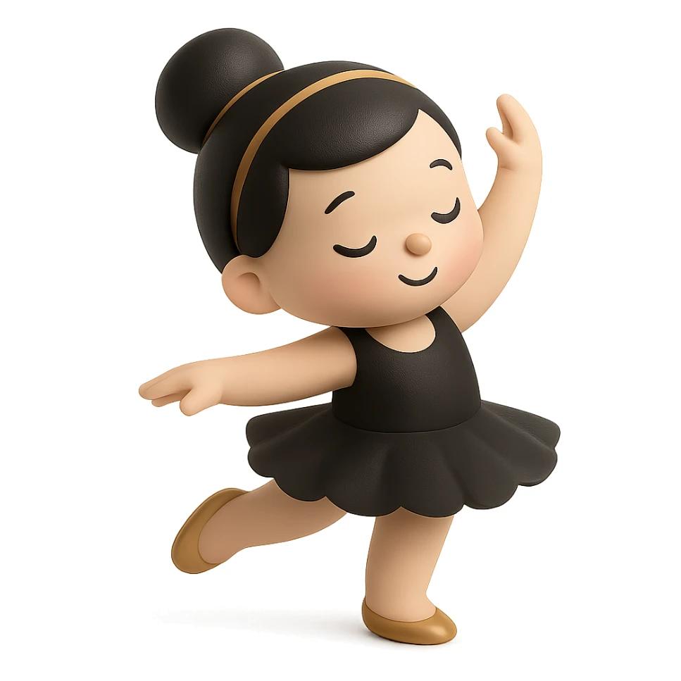 white baby girl dancer sticker